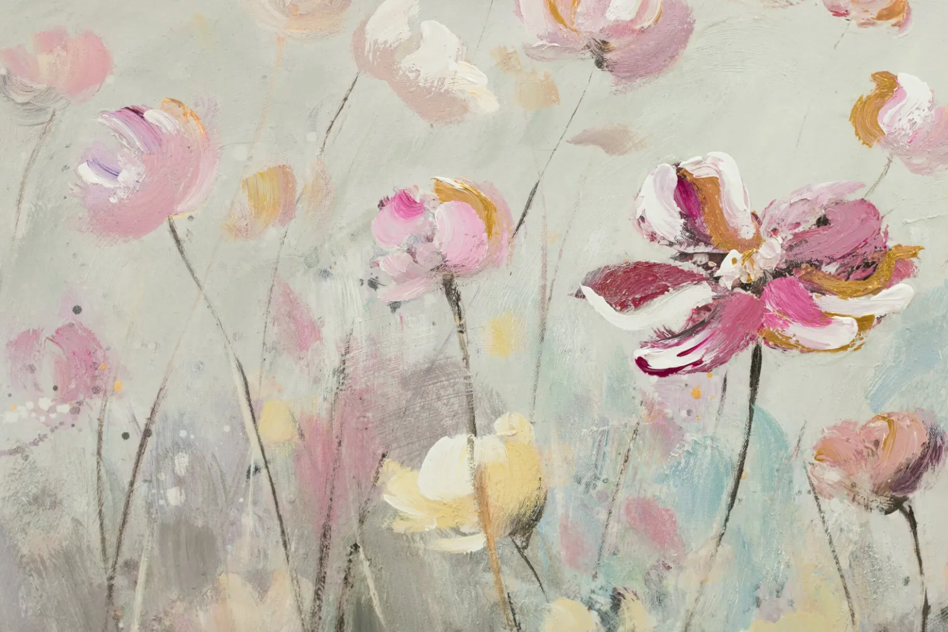 Handgemaltes Gemälde 'Blütentraum' 150x50cm | inkl. Echtheitszertifikat