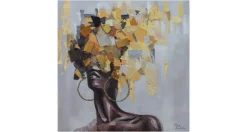 Handgemaltes Gemälde 'Blättergewand' 60x60cm | inkl. Echtheitszertifikat