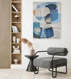 Handgemaltes Gemälde 'Blue Interplay' 75x100cm | inkl. Echtheitszertifikat