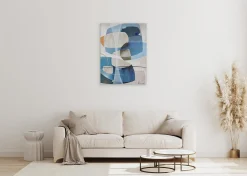 Handgemaltes Gemälde 'Blue Interplay' 75x100cm | inkl. Echtheitszertifikat