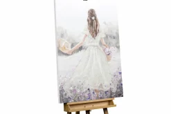 Handgemaltes Gemälde 'Blumenmädchen' 75x100cm | inkl. Echtheitszertifikat