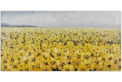 Handgemaltes Gemälde 'Blumenmeer in Gelb' 120x60cm | inkl. Echtheitszertifikat