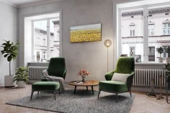 Handgemaltes Gemälde 'Blumenmeer in Gelb' 120x60cm | inkl. Echtheitszertifikat