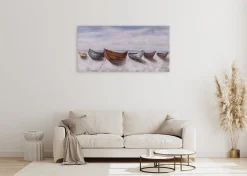 Handgemaltes Gemälde 'Boote der Fischer' 120x60cm | inkl. Echtheitszertifikat
