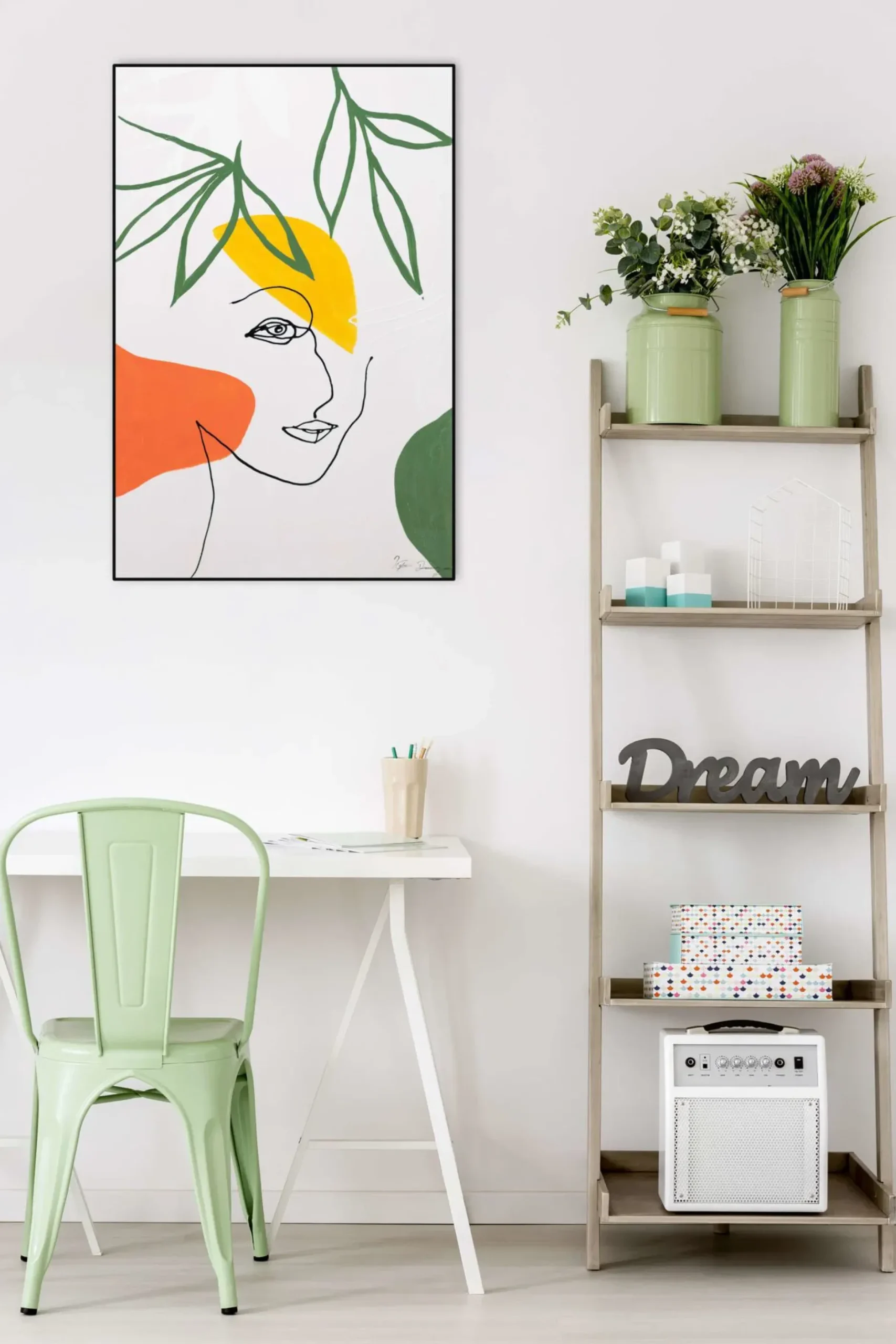Handgemaltes Gemälde 'Botanical Heart' 60x90cm | inkl. Echtheitszertifikat