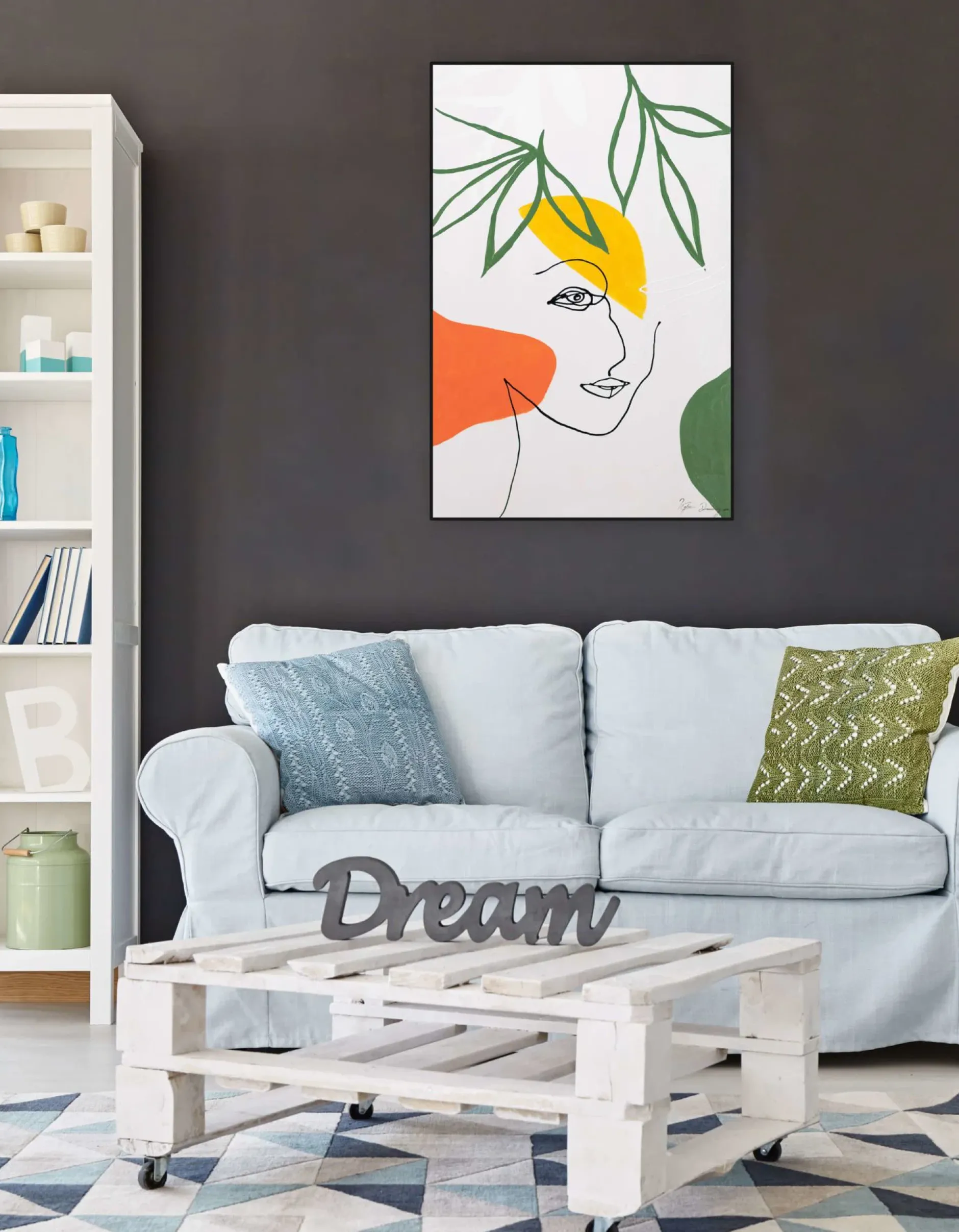 Handgemaltes Gemälde 'Botanical Heart' 60x90cm | inkl. Echtheitszertifikat