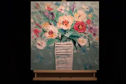 Handgemaltes Gemälde 'Bouquet der Freude' 60x60cm | inkl. Echtheitszertifikat