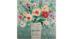 Handgemaltes Gemälde 'Bouquet der Freude' 60x60cm | inkl. Echtheitszertifikat