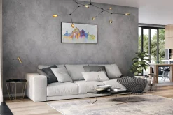 Handgemaltes Gemälde 'Bucharest Skyline Silhouette' 120x60cm | inkl. Echtheitszertifikat