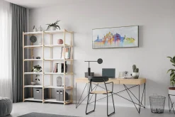 Handgemaltes Gemälde 'Bucharest Skyline Silhouette' 120x60cm | inkl. Echtheitszertifikat