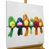 Handgemaltes Gemälde 'Bunte Bande' 60x60cm | inkl. Echtheitszertifikat