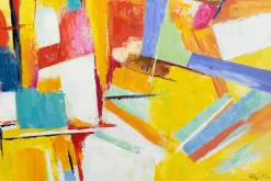 Handgemaltes Gemälde 'Bunte Illusion' 120x80cm | inkl. Echtheitszertifikat