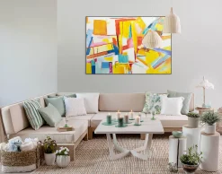 Handgemaltes Gemälde 'Bunte Illusion' 120x80cm | inkl. Echtheitszertifikat