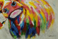 Handgemaltes Gemälde 'Buntes Hofleben' 120x80cm | inkl. Echtheitszertifikat