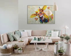 Handgemaltes Gemälde 'Buntes Hofleben' 120x80cm | inkl. Echtheitszertifikat
