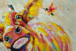 Handgemaltes Gemälde 'Buntes Hofleben' 120x80cm | inkl. Echtheitszertifikat