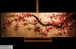 Handgemaltes Gemälde 'Cherrytree Alley' 150x50cm | inkl. Echtheitszertifikat
