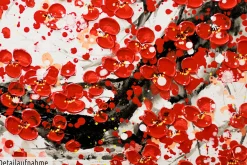 Handgemaltes Gemälde 'Cherrytree Alley' 150x50cm | inkl. Echtheitszertifikat