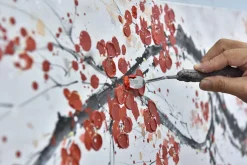 Handgemaltes Gemälde 'Cherrytree Alley' 150x50cm | inkl. Echtheitszertifikat
