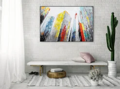 Handgemaltes Gemälde 'City of Giants' 120x80cm | inkl. Echtheitszertifikat