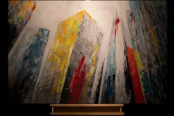 Handgemaltes Gemälde 'City of Giants' 120x80cm | inkl. Echtheitszertifikat