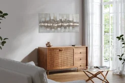 Handgemaltes Gemälde 'City Outline' 120x60cm | inkl. Echtheitszertifikat