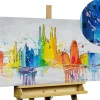Handgemaltes Gemälde 'Ciudad del Mar' 120x60cm | inkl. Echtheitszertifikat