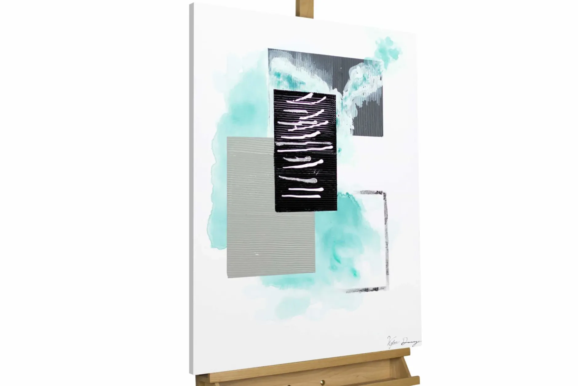 Handgemaltes Gemälde 'Cloudy Interaction' 60x80cm | inkl. Echtheitszertifikat