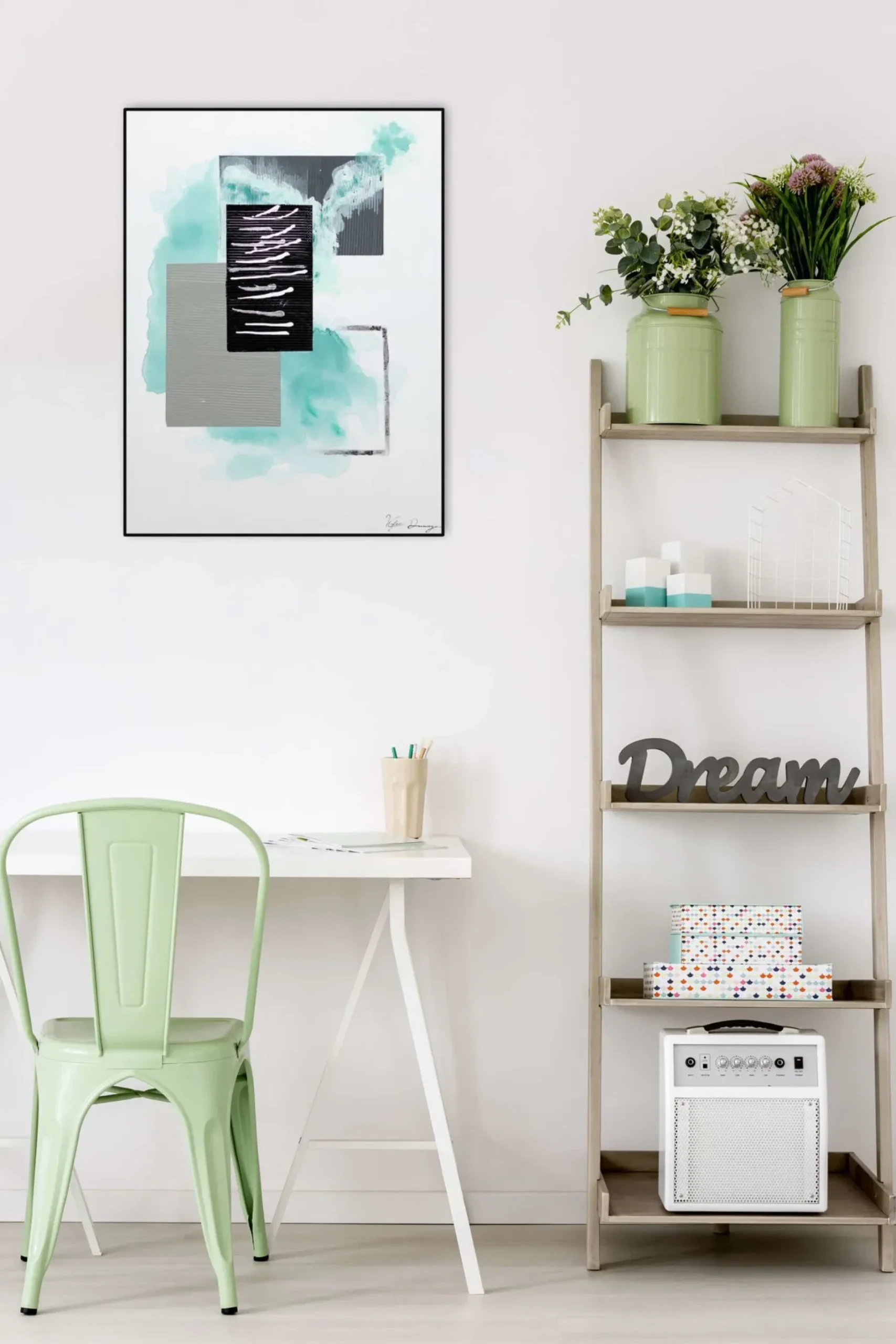 Handgemaltes Gemälde 'Cloudy Interaction' 60x80cm | inkl. Echtheitszertifikat