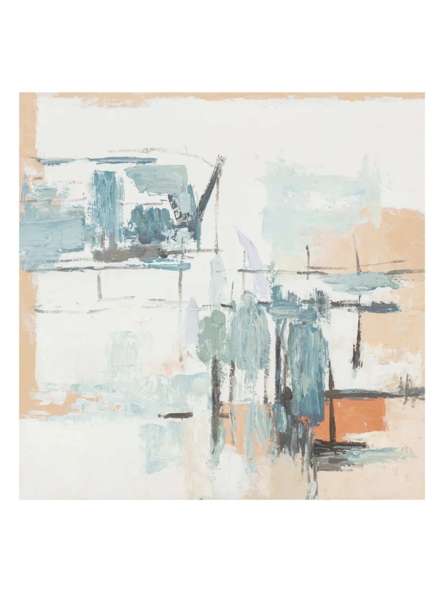 Handgemaltes Gemälde 'Coastal Haze' 60x60cm | inkl. Echtheitszertifikat
