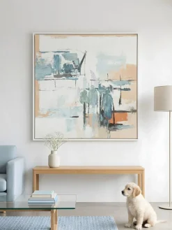 Handgemaltes Gemälde 'Coastal Haze' 60x60cm | inkl. Echtheitszertifikat
