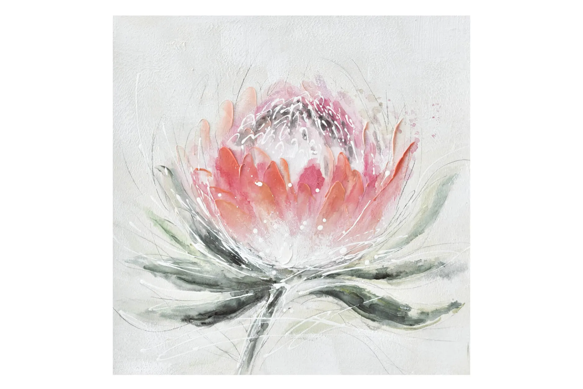 Handgemaltes Gemälde 'Colourful Blossoming ' 60x60cm | inkl. Echtheitszertifikat