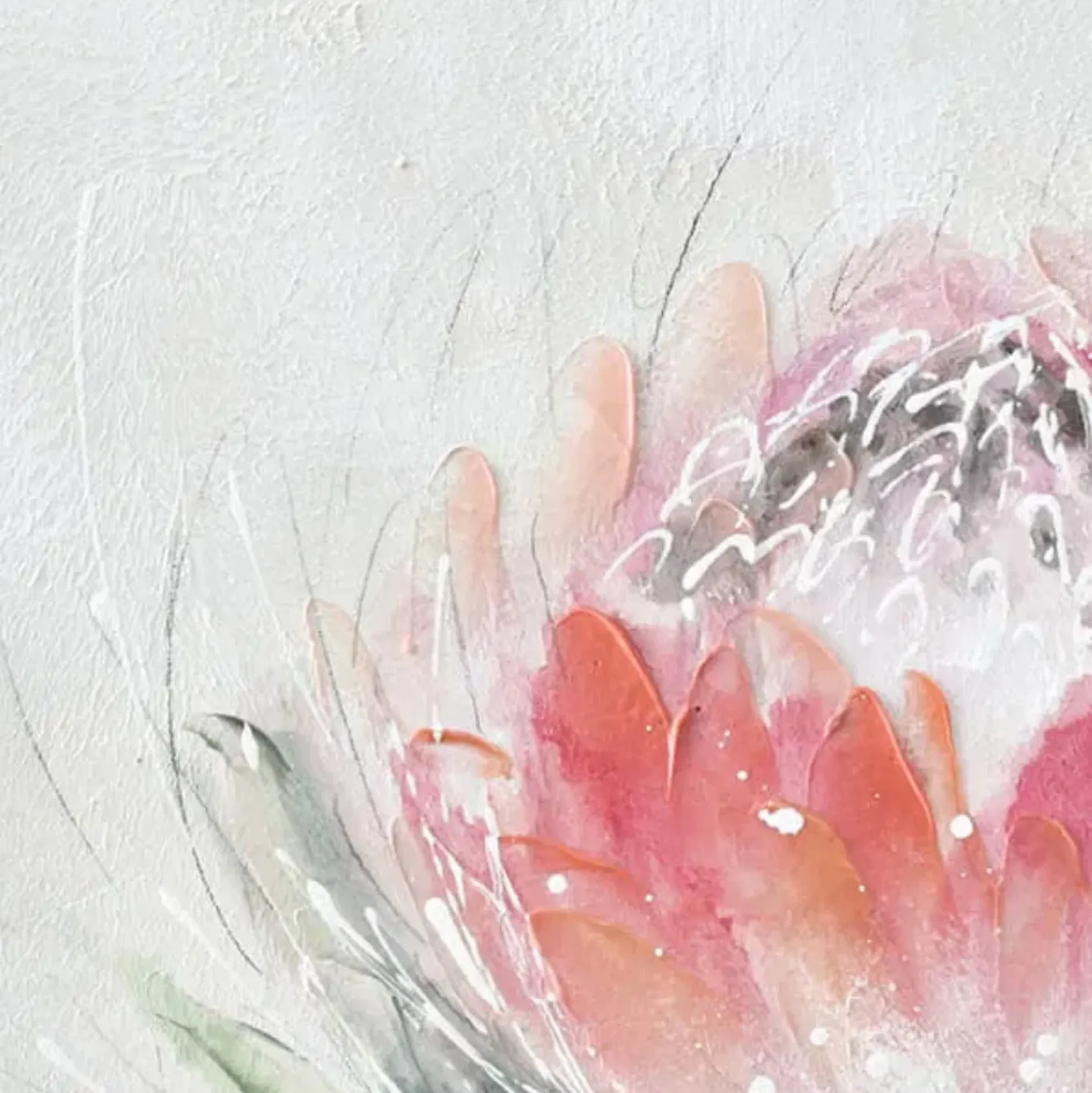 Handgemaltes Gemälde 'Colourful Blossoming ' 60x60cm | inkl. Echtheitszertifikat