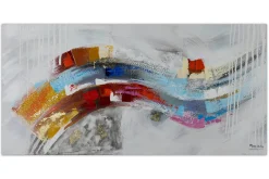 Handgemaltes Gemälde 'Colourful Floods' 120x60cm | inkl. Echtheitszertifikat