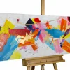 Handgemaltes Gemälde 'Combustion of Colour' 150x50cm | inkl. Echtheitszertifikat