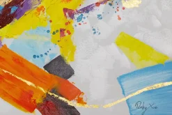 Handgemaltes Gemälde 'Combustion of Colour' 150x50cm | inkl. Echtheitszertifikat