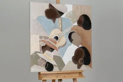 Handgemaltes Gemälde 'Connected through Music' 80x80cm | inkl. Echtheitszertifikat