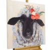 Handgemaltes Gemälde 'Content Ewe' 80x80cm | inkl. Echtheitszertifikat