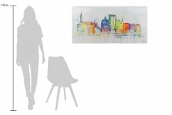 Handgemaltes Gemälde 'Copenhagen Skyline Silhouette' 120x60cm | inkl. Echtheitszertifikat