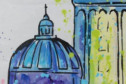 Handgemaltes Gemälde 'Copenhagen Skyline Silhouette' 120x60cm | inkl. Echtheitszertifikat
