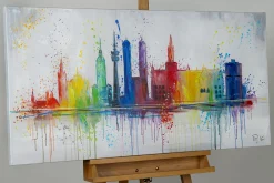 Handgemaltes Gemälde 'Dahoam in Bayern' 120x60cm | inkl. Echtheitszertifikat