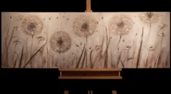 Handgemaltes Gemälde 'Dandelion Meadow' 150x50cm | inkl. Echtheitszertifikat