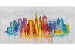 Handgemaltes Gemälde 'Den Haag Skyline Silhouette' 120x60cm | inkl. Echtheitszertifikat