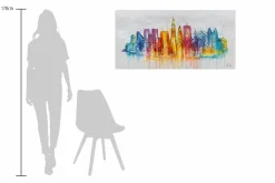 Handgemaltes Gemälde 'Den Haag Skyline Silhouette' 120x60cm | inkl. Echtheitszertifikat