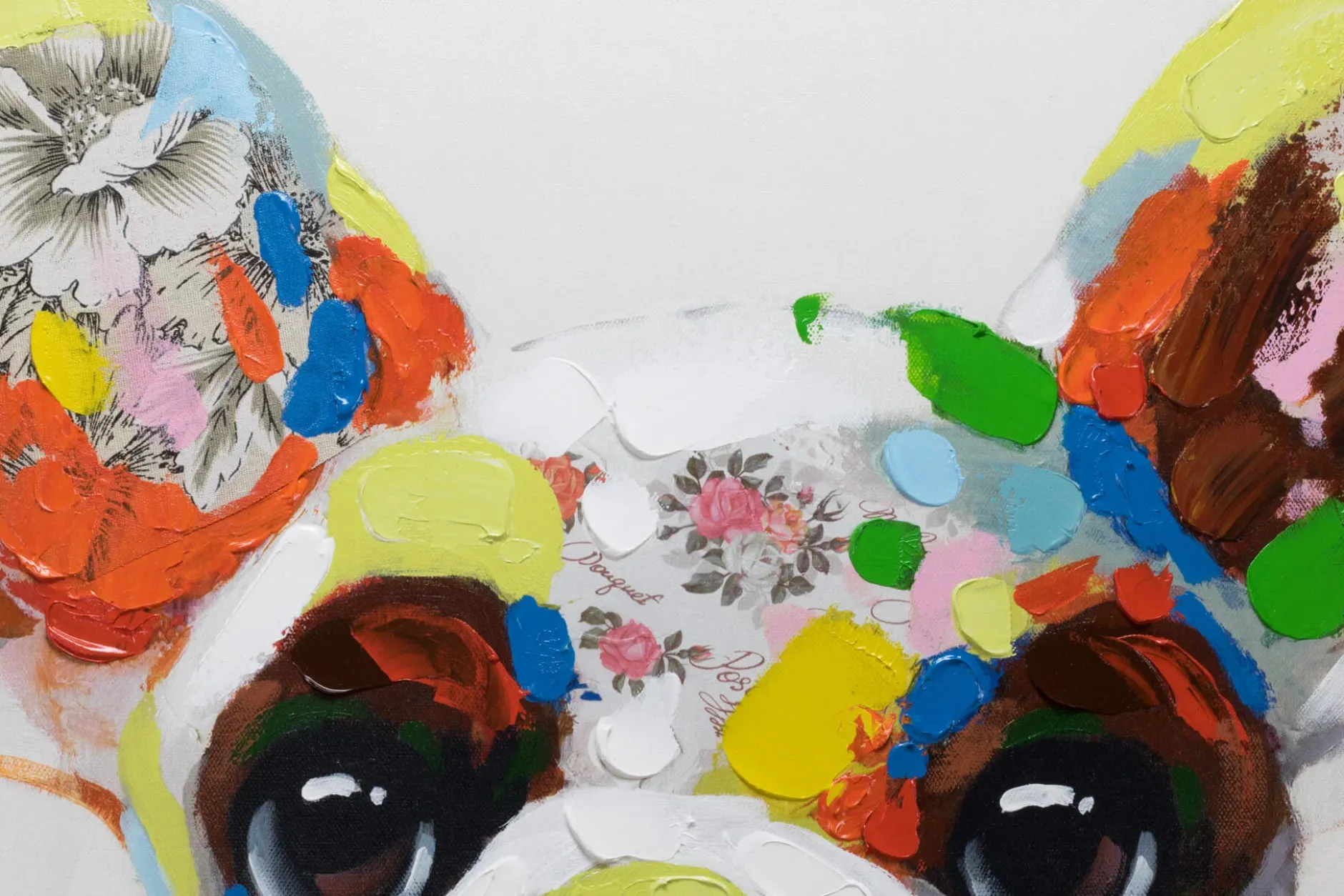 Handgemaltes Gemälde 'Der bunte Hund' 70x100cm | inkl. Echtheitszertifikat