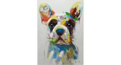 Handgemaltes Gemälde 'Der bunte Hund' 70x100cm | inkl. Echtheitszertifikat