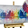 Handgemaltes Gemälde 'Dortmunder Skyline' 120x60cm | inkl. Echtheitszertifikat