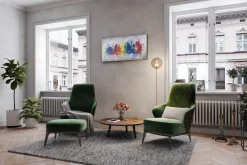 Handgemaltes Gemälde 'Dortmunder Skyline' 120x60cm | inkl. Echtheitszertifikat