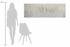 Handgemaltes Gemälde 'Dripping in White' 150x50cm | inkl. Echtheitszertifikat