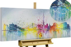 Handgemaltes Gemälde 'Düsseldorf Fever' 120x60cm | inkl. Echtheitszertifikat